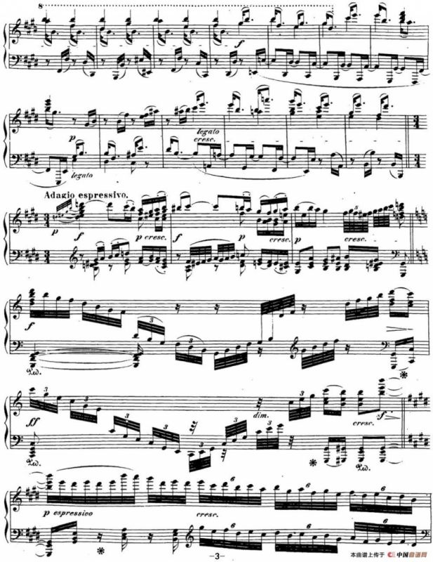 贝多芬钢琴奏鸣曲30 E大调 Op.109 E major