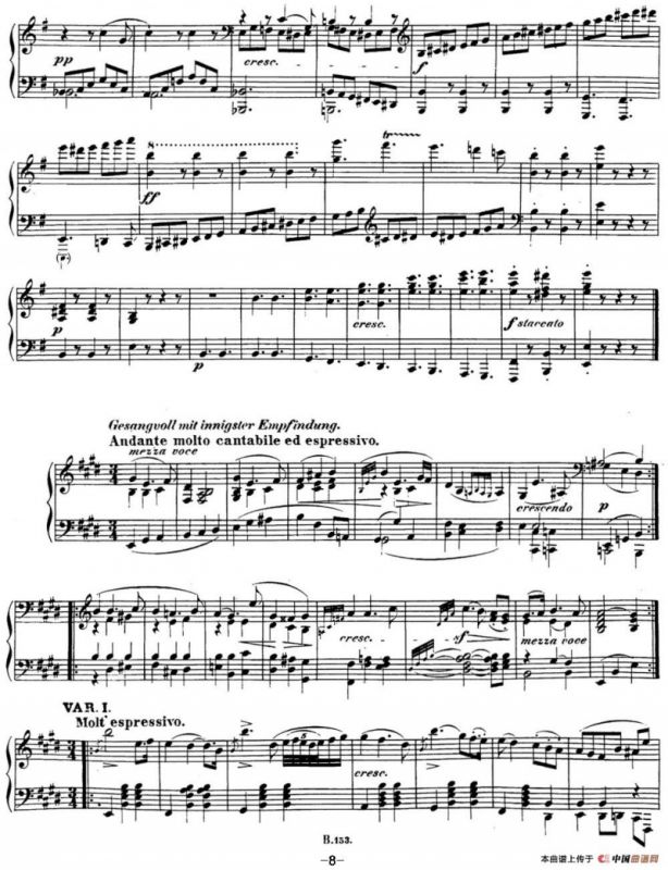 贝多芬钢琴奏鸣曲30 E大调 Op.109 E major