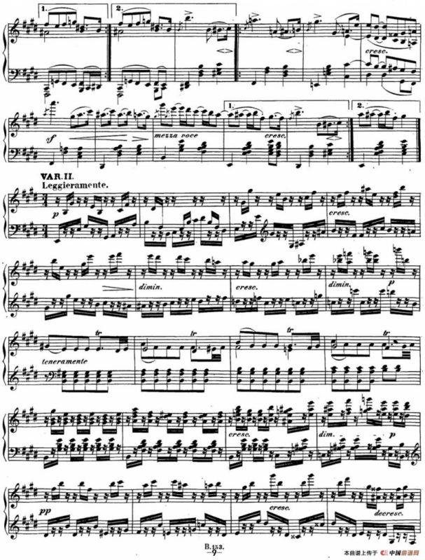 贝多芬钢琴奏鸣曲30 E大调 Op.109 E major