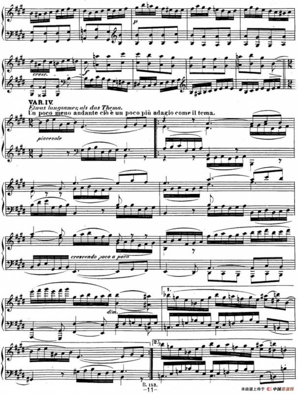 贝多芬钢琴奏鸣曲30 E大调 Op.109 E major