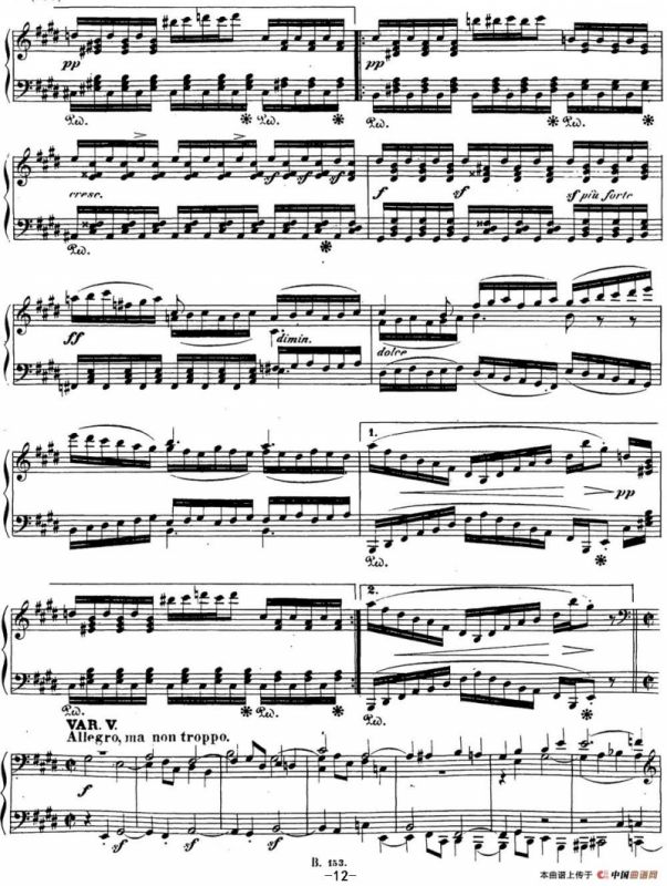 贝多芬钢琴奏鸣曲30 E大调 Op.109 E major