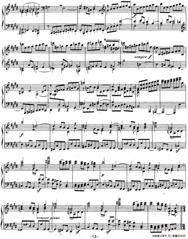 贝多芬钢琴奏鸣曲30 E大调 Op.109 E major