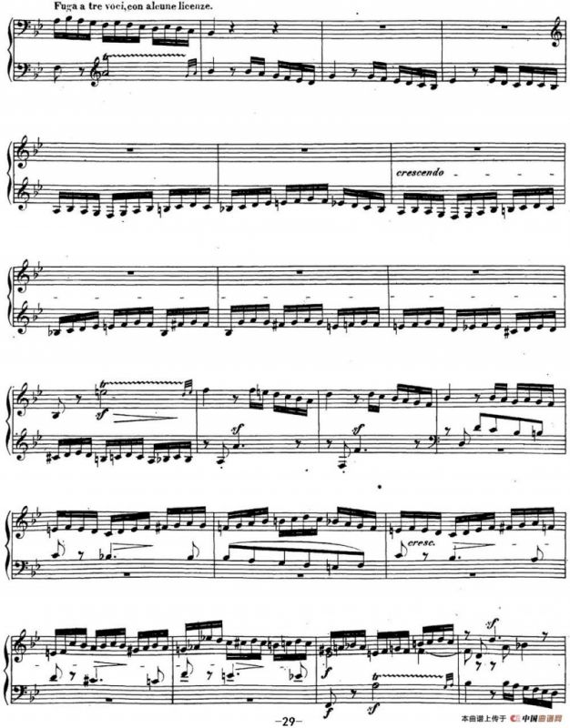 贝多芬钢琴奏鸣曲29 钢琴（锥子键琴）降B大调 Op.106 B-flat major