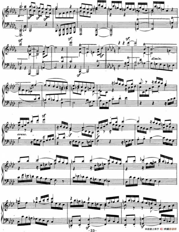 贝多芬钢琴奏鸣曲29 钢琴（锥子键琴）降B大调 Op.106 B-flat major