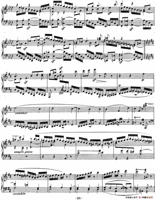 贝多芬钢琴奏鸣曲29 钢琴（锥子键琴）降B大调 Op.106 B-flat major