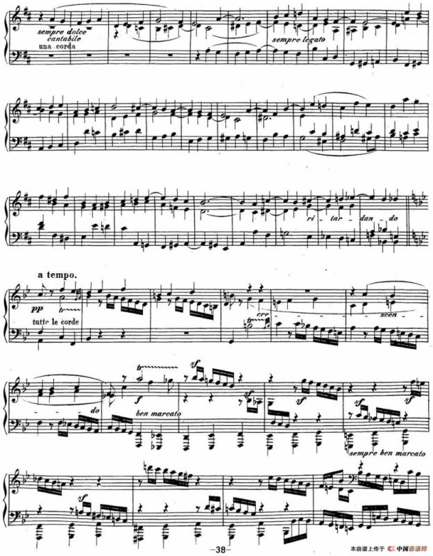 贝多芬钢琴奏鸣曲29 钢琴（锥子键琴）降B大调 Op.106 B-flat major