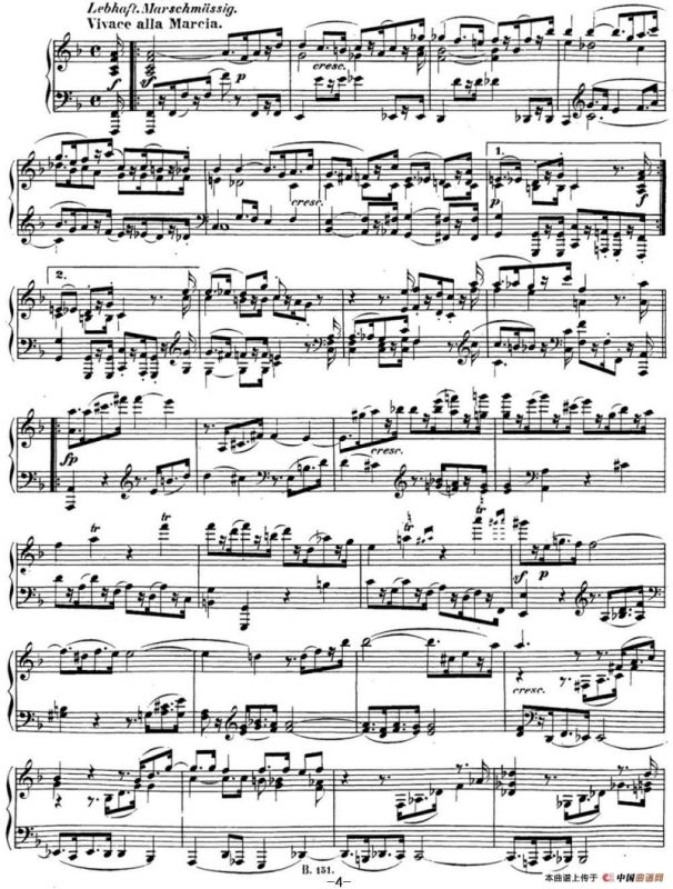 贝多芬钢琴奏鸣曲28 A大调 Op.101 A major