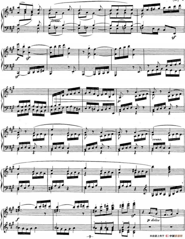 贝多芬钢琴奏鸣曲28 A大调 Op.101 A major