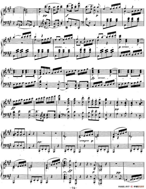 贝多芬钢琴奏鸣曲28 A大调 Op.101 A major