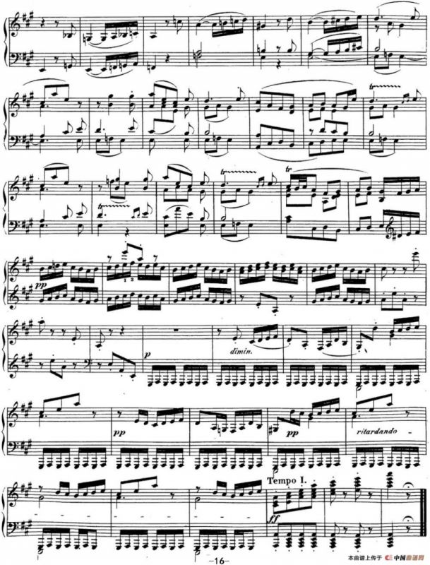 贝多芬钢琴奏鸣曲28 A大调 Op.101 A major