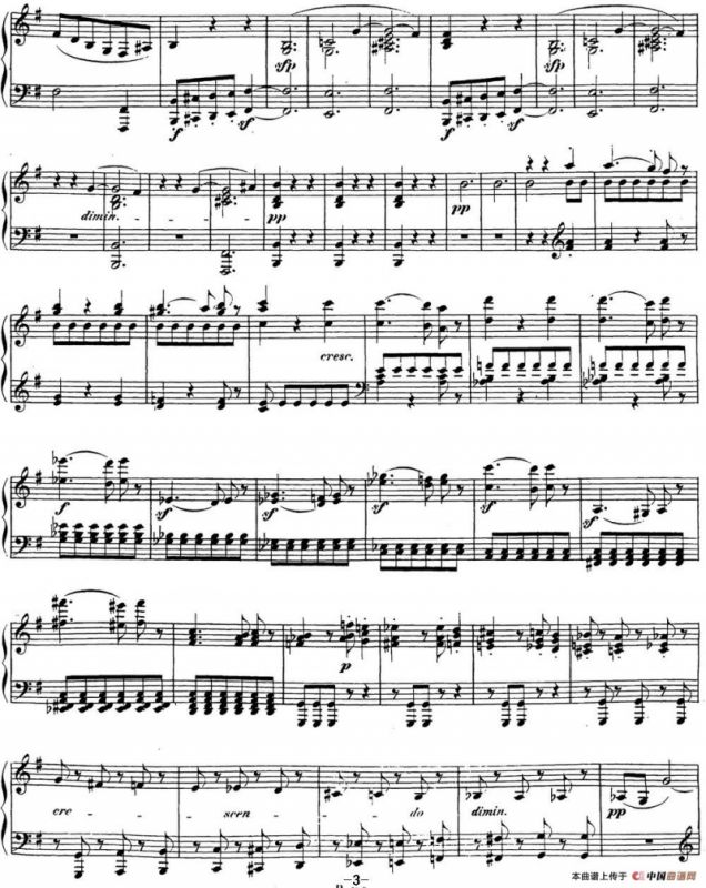 贝多芬钢琴奏鸣曲27 e小调 Op.90 E minor