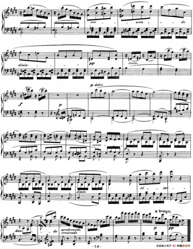 贝多芬钢琴奏鸣曲27 e小调 Op.90 E minor