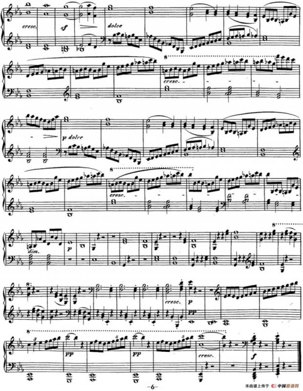 贝多芬钢琴奏鸣曲26 告别 降E大调 Op.81a E-flat major