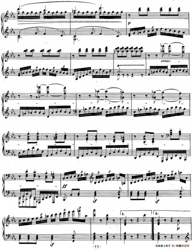 贝多芬钢琴奏鸣曲26 告别 降E大调 Op.81a E-flat major