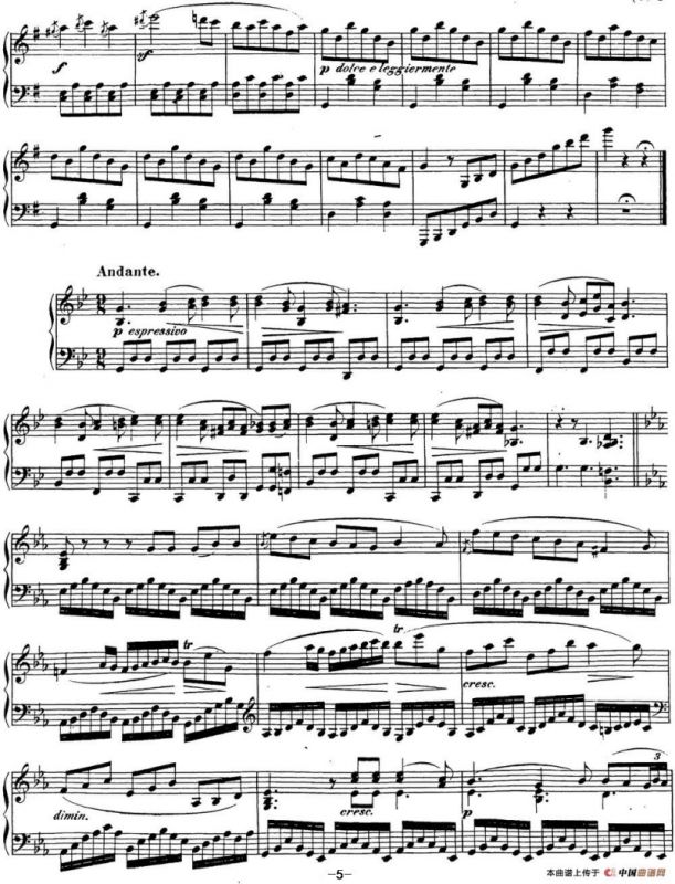 贝多芬钢琴奏鸣曲25 杜鹃 G大调 Op.79 G major