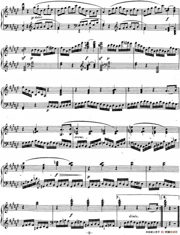 贝多芬钢琴奏鸣曲24 泰丽莎 升F大调 Op.78 F-sharp major