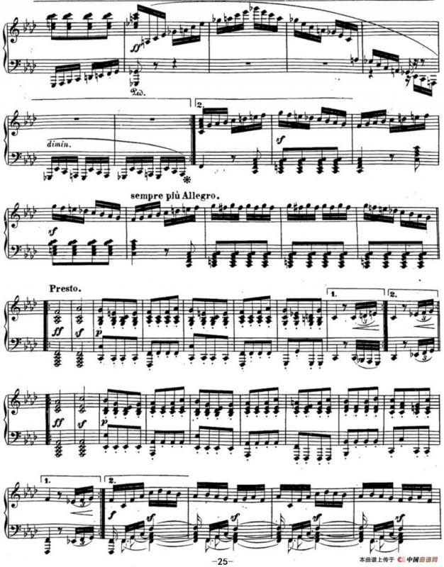 贝多芬钢琴奏鸣曲23 热情 f小调 Op.57 F minor