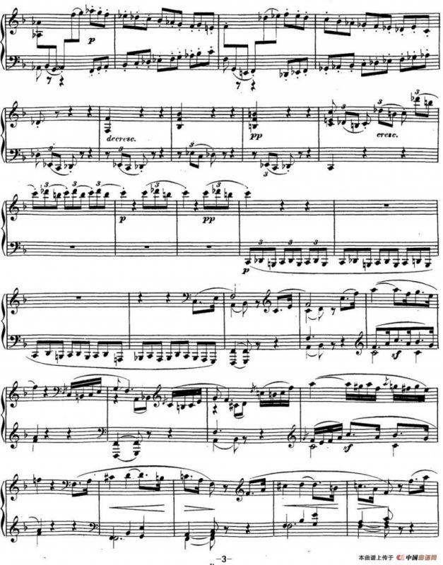 贝多芬钢琴奏鸣曲22 F大调 Op.54 F major