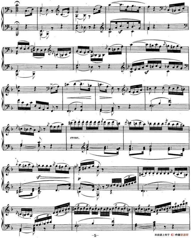 贝多芬钢琴奏鸣曲22 F大调 Op.54 F major