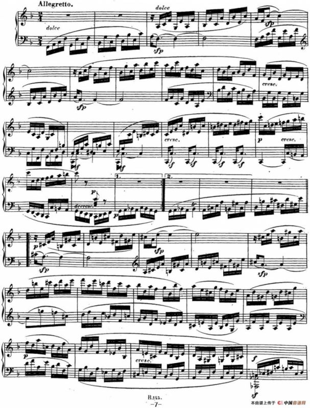 贝多芬钢琴奏鸣曲22 F大调 Op.54 F major