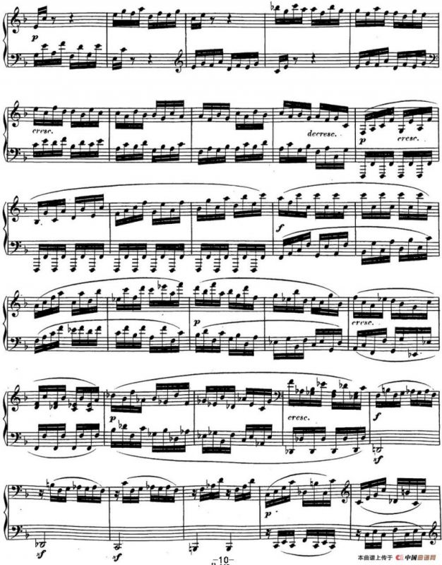 贝多芬钢琴奏鸣曲22 F大调 Op.54 F major