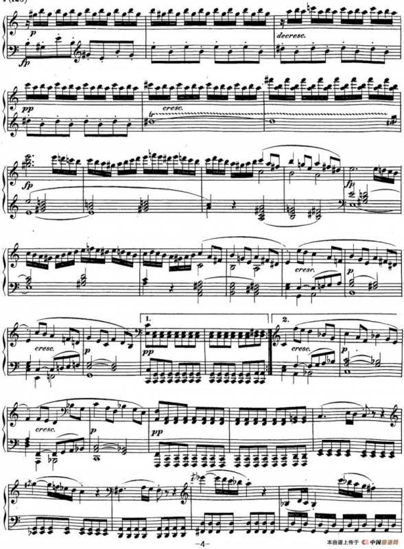 贝多芬钢琴奏鸣曲21 黎明（华尔斯坦） C大调 Op.53 C major