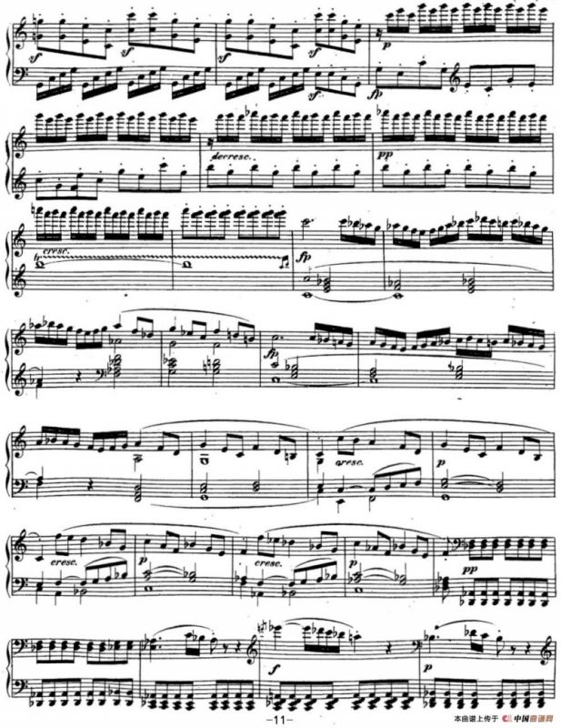 贝多芬钢琴奏鸣曲21 黎明（华尔斯坦） C大调 Op.53 C major