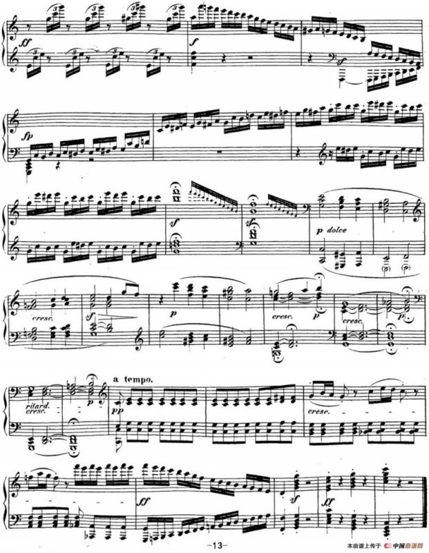 贝多芬钢琴奏鸣曲21 黎明（华尔斯坦） C大调 Op.53 C major