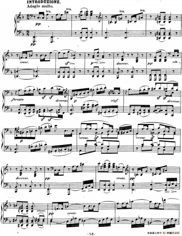 贝多芬钢琴奏鸣曲21 黎明（华尔斯坦） C大调 Op.53 C major