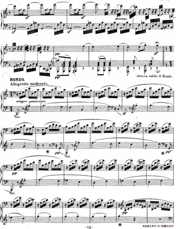 贝多芬钢琴奏鸣曲21 黎明（华尔斯坦） C大调 Op.53 C major