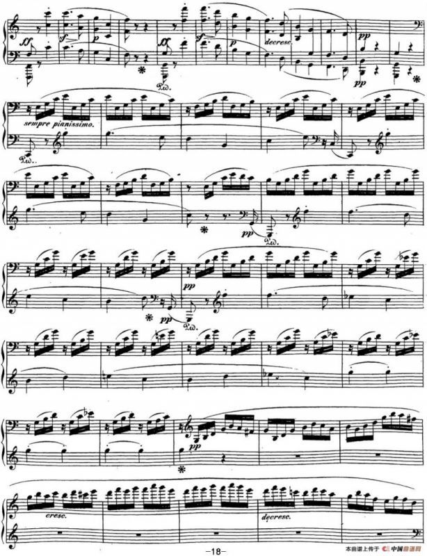 贝多芬钢琴奏鸣曲21 黎明（华尔斯坦） C大调 Op.53 C major