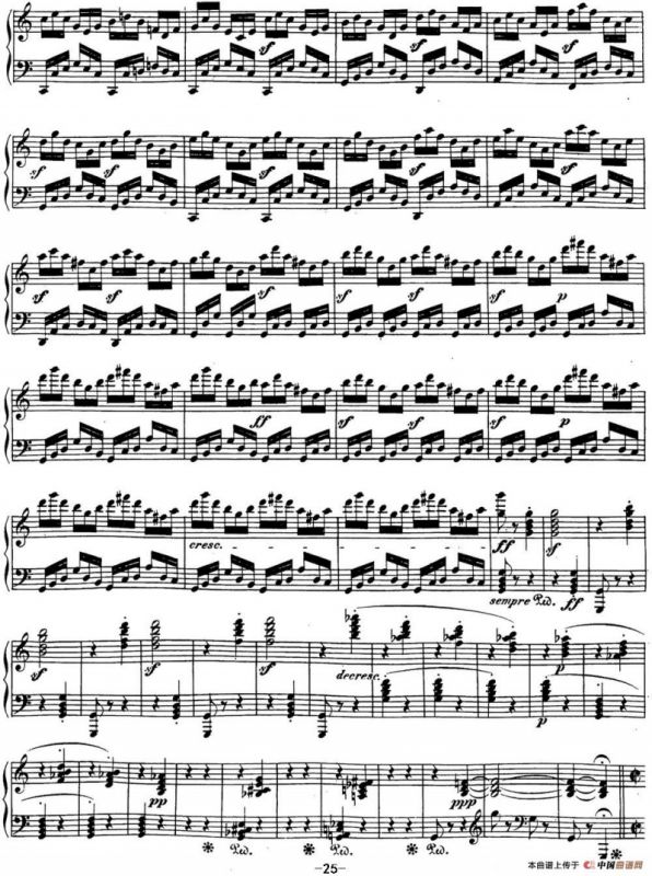 贝多芬钢琴奏鸣曲21 黎明（华尔斯坦） C大调 Op.53 C major