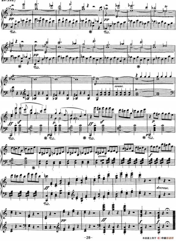 贝多芬钢琴奏鸣曲21 黎明（华尔斯坦） C大调 Op.53 C major