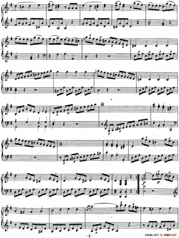 贝多芬钢琴奏鸣曲20 G大调 Op.49 No.2 G major