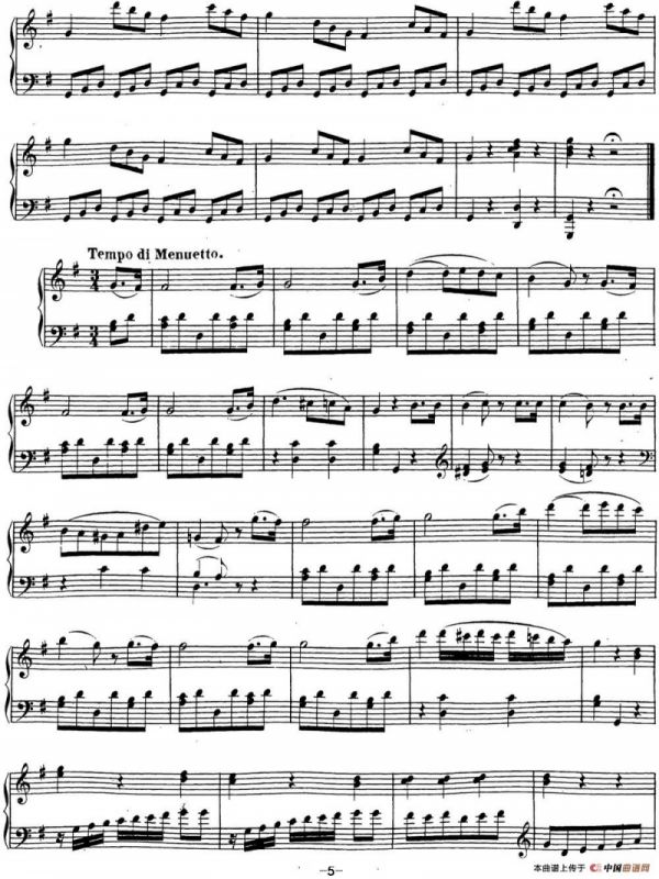 贝多芬钢琴奏鸣曲20 G大调 Op.49 No.2 G major