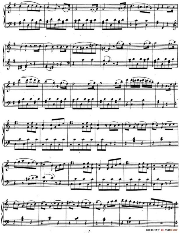 贝多芬钢琴奏鸣曲20 G大调 Op.49 No.2 G major