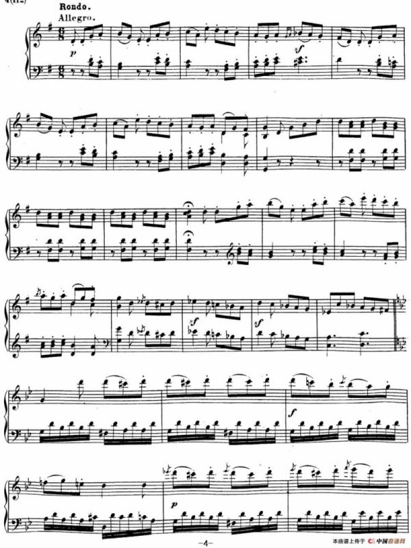 贝多芬钢琴奏鸣曲19 g小调 Op.49 No.1 G minor