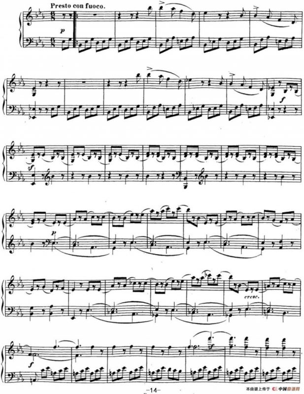 贝多芬钢琴奏鸣曲18 狩猎 降E大调 Op.31 No.3 E-flat major