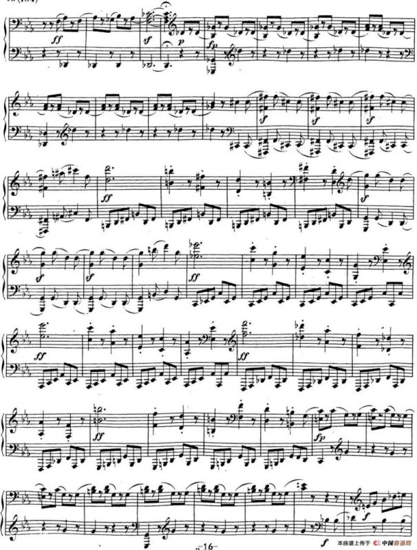 贝多芬钢琴奏鸣曲18 狩猎 降E大调 Op.31 No.3 E-flat major