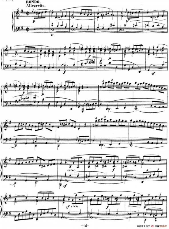 贝多芬钢琴奏鸣曲16 G大调 Op.31 No.1 G major