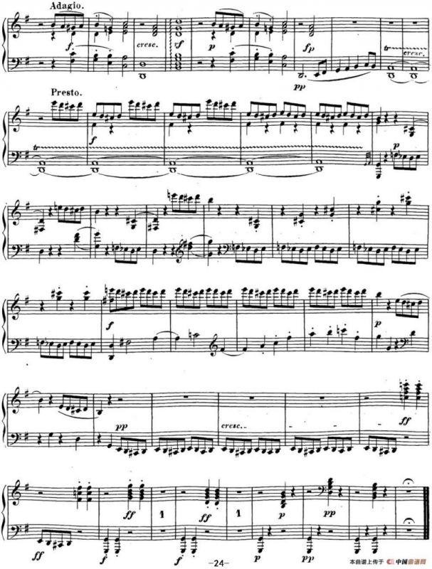 贝多芬钢琴奏鸣曲16 G大调 Op.31 No.1 G major