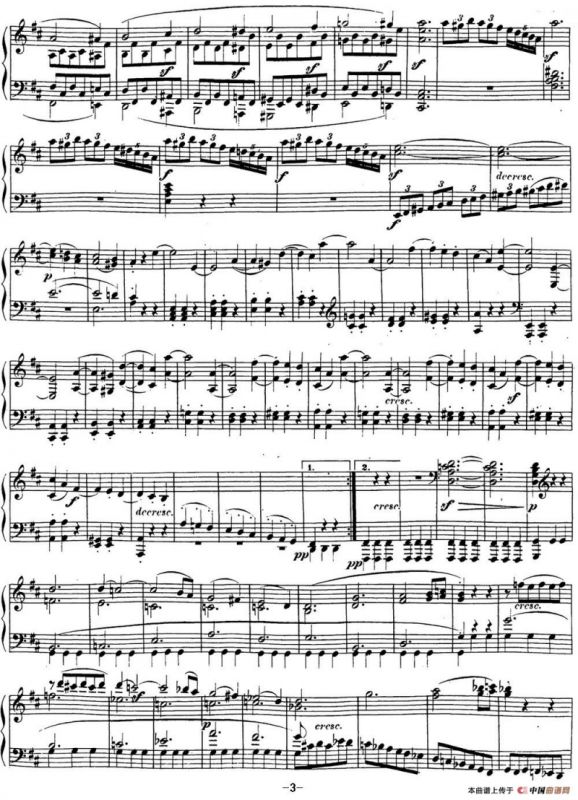 贝多芬钢琴奏鸣曲15 田园 D大调 Op.28 D major