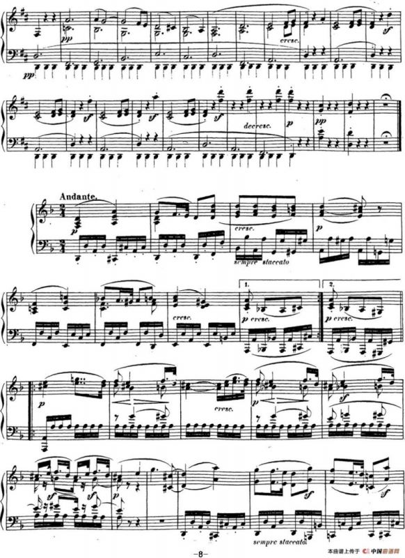 贝多芬钢琴奏鸣曲15 田园 D大调 Op.28 D major