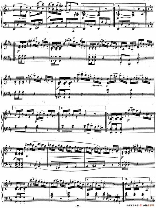 贝多芬钢琴奏鸣曲15 田园 D大调 Op.28 D major