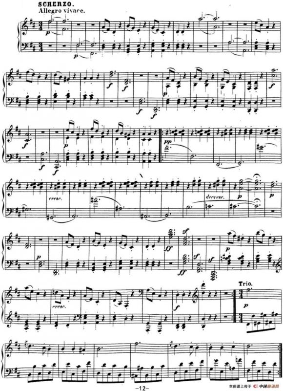 贝多芬钢琴奏鸣曲15 田园 D大调 Op.28 D major