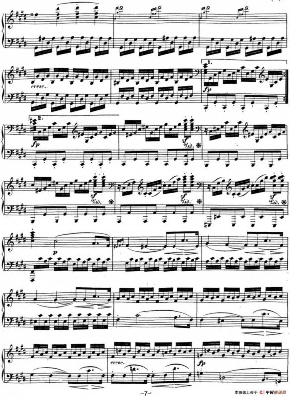 贝多芬钢琴奏鸣曲14 月光 升c小调 Op.27 No.2 C-sharp minor