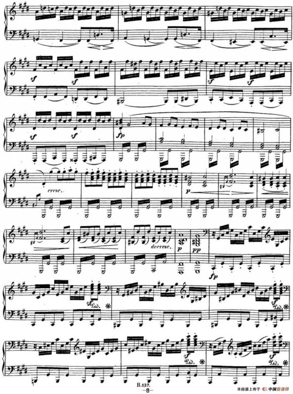 贝多芬钢琴奏鸣曲14 月光 升c小调 Op.27 No.2 C-sharp minor