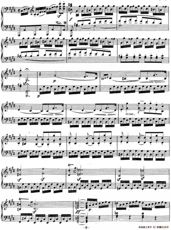 贝多芬钢琴奏鸣曲14 月光 升c小调 Op.27 No.2 C-sharp minor