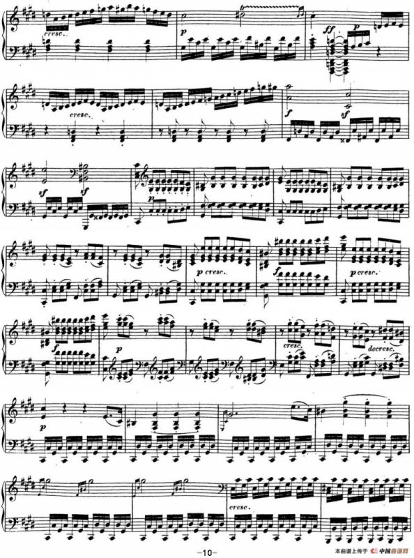 贝多芬钢琴奏鸣曲14 月光 升c小调 Op.27 No.2 C-sharp minor