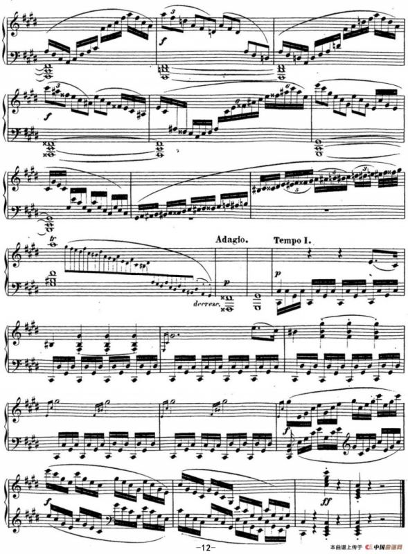 贝多芬钢琴奏鸣曲14 月光 升c小调 Op.27 No.2 C-sharp minor